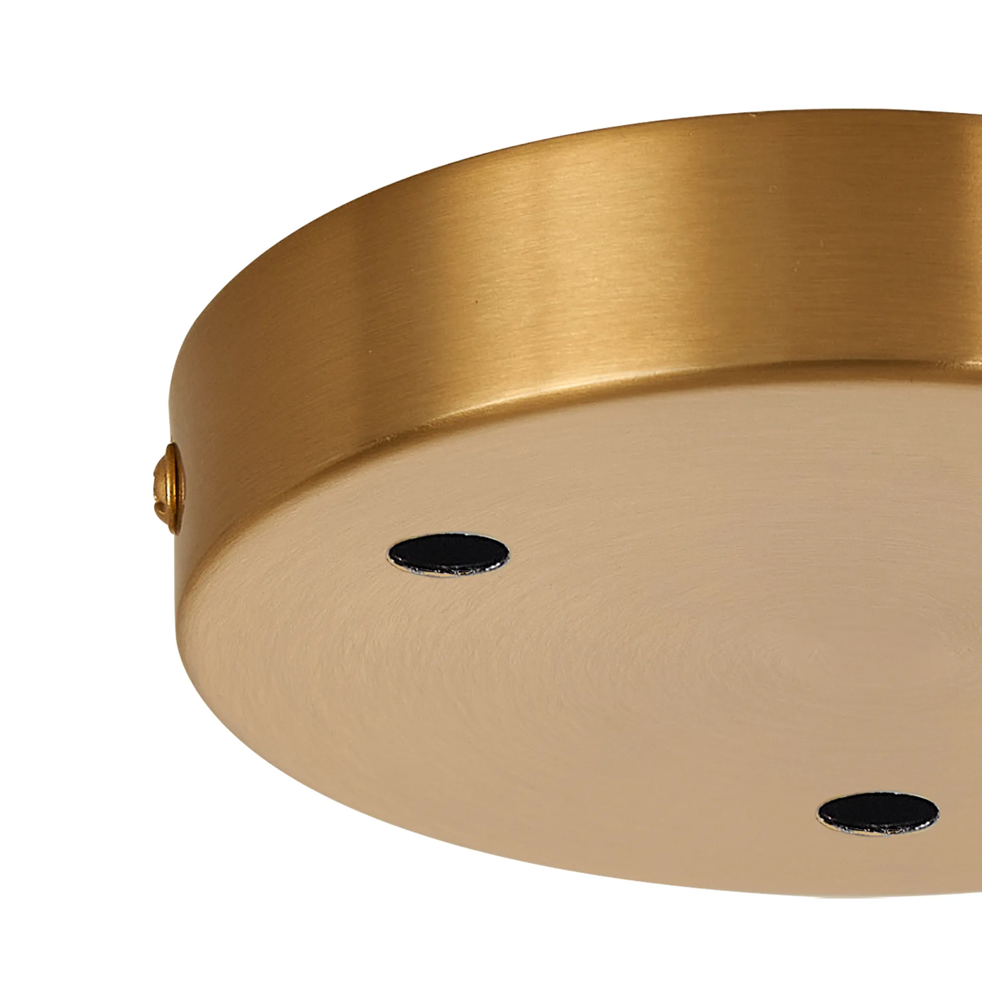 Hayes 3 Hole 12cm Round Ceiling Plate Brass D0827BR  Deco Hayes Brass